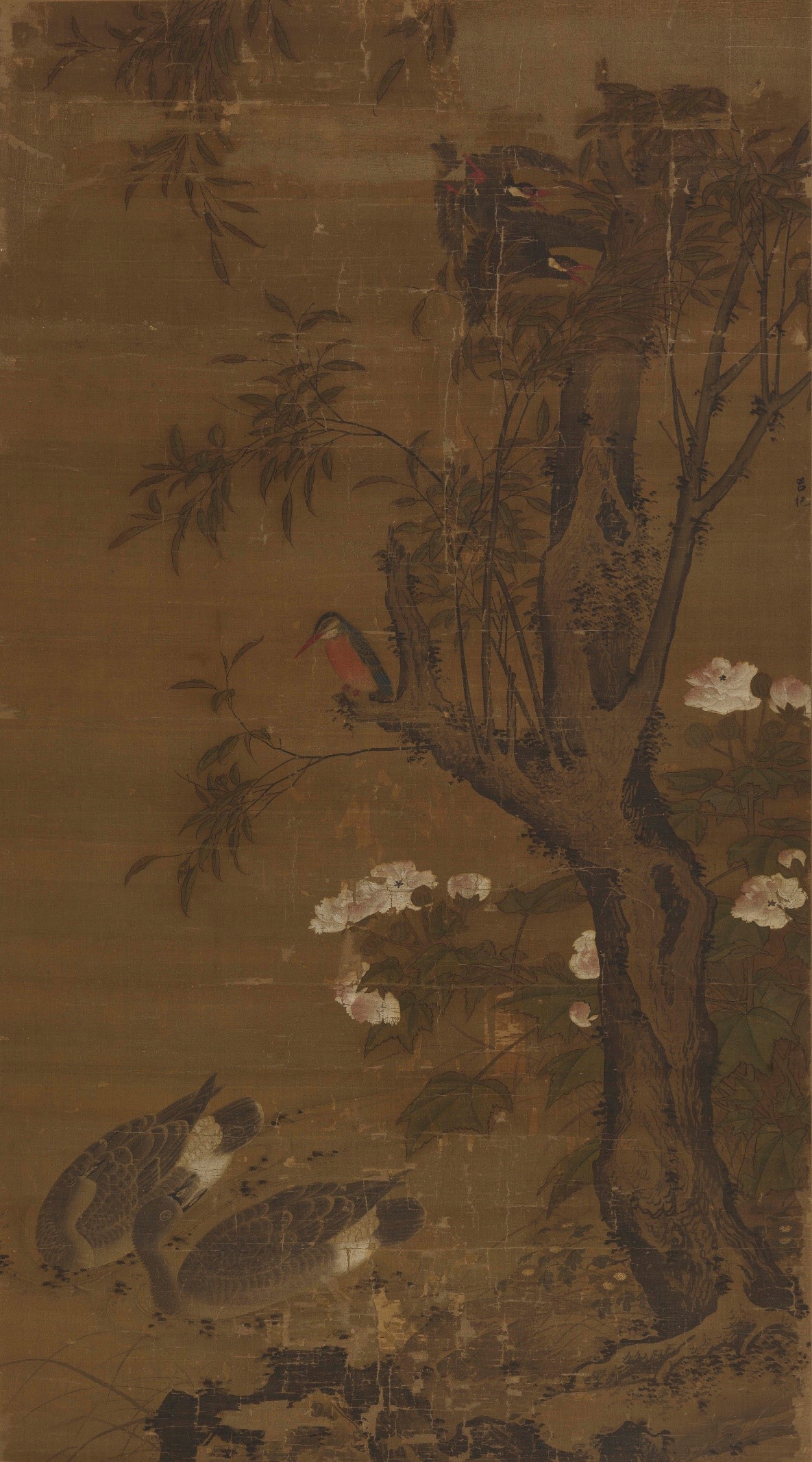 <h2>芙蓉秋禽</h2><p>作者：吕纪</p><p>创作年代：无年款（明）</p><p>规格：180.7cm×101.1cm</p><p>品类：中国画</p>